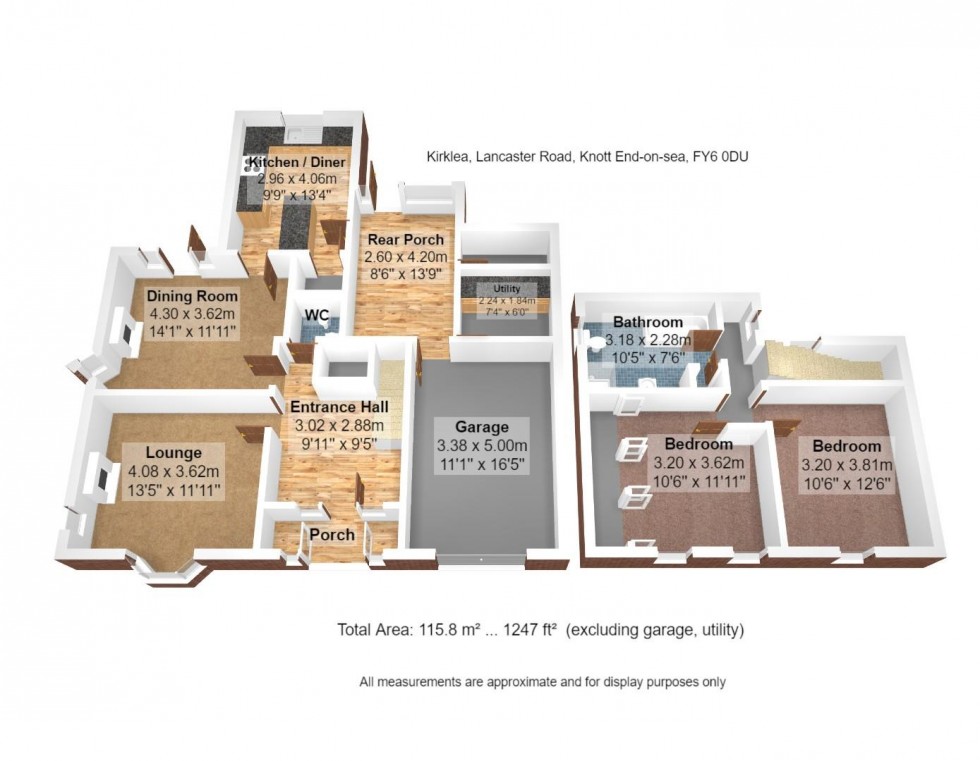Floorplan for Lancaster Road, Knott End-On-Sea, Poulton-Le-Fylde